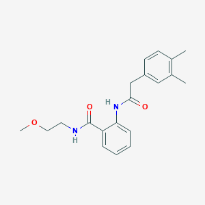 molecular formula C20H24N2O3 B4446110 2-{[(3,4-dimethylphenyl)acetyl]amino}-N-(2-methoxyethyl)benzamide 