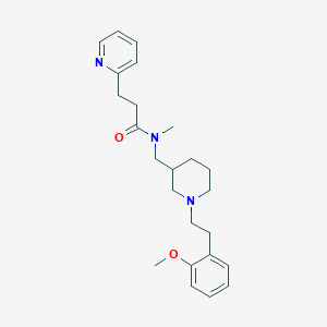 molecular formula C24H33N3O2 B4446117 N-({1-[2-(2-methoxyphenyl)ethyl]-3-piperidinyl}methyl)-N-methyl-3-(2-pyridinyl)propanamide 