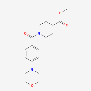 molecular formula C18H24N2O4 B4446137 methyl 1-[4-(4-morpholinyl)benzoyl]-4-piperidinecarboxylate 