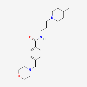 molecular formula C21H33N3O2 B4446161 N-[3-(4-methyl-1-piperidinyl)propyl]-4-(4-morpholinylmethyl)benzamide 