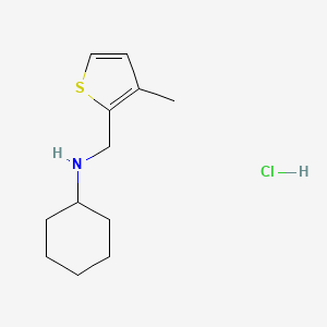 molecular formula C12H20ClNS B4446176 N-[(3-methyl-2-thienyl)methyl]cyclohexanamine hydrochloride 