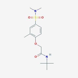 molecular formula C15H24N2O4S B4446187 N-(tert-butyl)-2-{4-[(dimethylamino)sulfonyl]-2-methylphenoxy}acetamide 