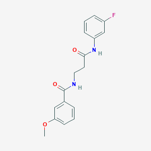 N-{3-[(3-fluorophenyl)amino]-3-oxopropyl}-3-methoxybenzamide