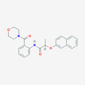 molecular formula C24H24N2O4 B4446194 N-[2-(4-morpholinylcarbonyl)phenyl]-2-(2-naphthyloxy)propanamide 