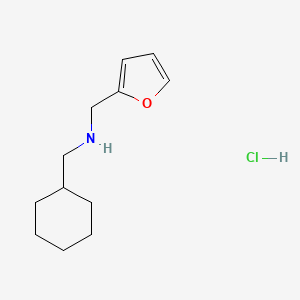 molecular formula C12H20ClNO B4446198 (cyclohexylmethyl)(2-furylmethyl)amine hydrochloride 