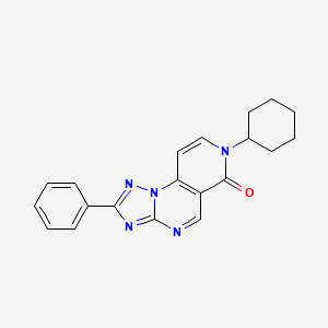 molecular formula C20H19N5O B4446206 7-cyclohexyl-2-phenylpyrido[3,4-e][1,2,4]triazolo[1,5-a]pyrimidin-6(7H)-one 