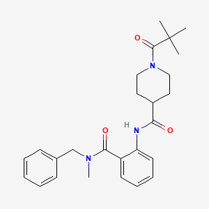 molecular formula C26H33N3O3 B4446208 N-(2-{[benzyl(methyl)amino]carbonyl}phenyl)-1-(2,2-dimethylpropanoyl)-4-piperidinecarboxamide 