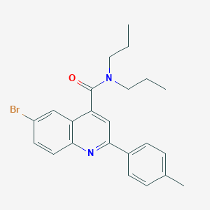 molecular formula C23H25BrN2O B444624 6-bromo-2-(4-methylphenyl)-N,N-dipropylquinoline-4-carboxamide 