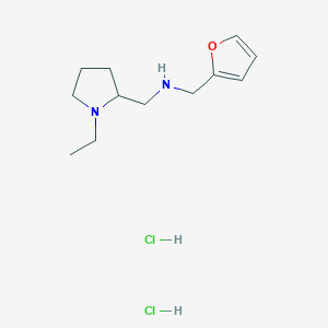 molecular formula C12H22Cl2N2O B4446249 [(1-ethyl-2-pyrrolidinyl)methyl](2-furylmethyl)amine dihydrochloride 