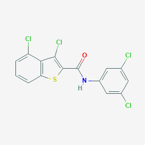 molecular formula C15H7Cl4NOS B444625 3,4-dichloro-N-(3,5-dichlorophenyl)-1-benzothiophene-2-carboxamide 