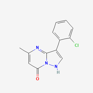 molecular formula C13H10ClN3O B4446262 3-(2-chlorophenyl)-5-methylpyrazolo[1,5-a]pyrimidin-7-ol 