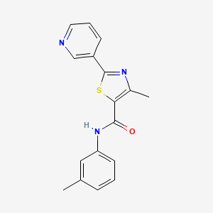 molecular formula C17H15N3OS B4446270 4-methyl-N-(3-methylphenyl)-2-(3-pyridinyl)-1,3-thiazole-5-carboxamide 
