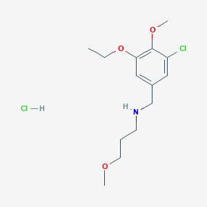 molecular formula C14H23Cl2NO3 B4446305 N-(3-chloro-5-ethoxy-4-methoxybenzyl)-3-methoxy-1-propanamine hydrochloride 