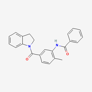 molecular formula C23H20N2O2 B4446310 N-[5-(2,3-dihydro-1H-indol-1-ylcarbonyl)-2-methylphenyl]benzamide 