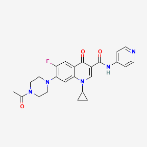 molecular formula C24H24FN5O3 B4446337 7-(4-acetyl-1-piperazinyl)-1-cyclopropyl-6-fluoro-4-oxo-N-4-pyridinyl-1,4-dihydro-3-quinolinecarboxamide 