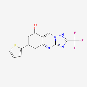 molecular formula C14H9F3N4OS B4446340 6-(2-thienyl)-2-(trifluoromethyl)-6,7-dihydro[1,2,4]triazolo[5,1-b]quinazolin-8(5H)-one 