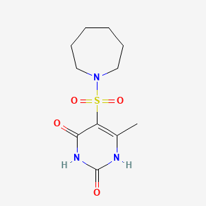 molecular formula C11H17N3O4S B4446348 5-(1-azepanylsulfonyl)-6-methyl-2,4(1H,3H)-pyrimidinedione 