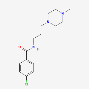 molecular formula C15H22ClN3O B4446373 4-chloro-N-[3-(4-methyl-1-piperazinyl)propyl]benzamide 