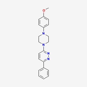 molecular formula C21H22N4O B4446379 3-[4-(4-methoxyphenyl)-1-piperazinyl]-6-phenylpyridazine 