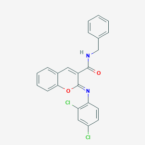 (2Z)-N-benzyl-2-[(2,4-dichlorophenyl)imino]-2H-chromene-3-carboxamide