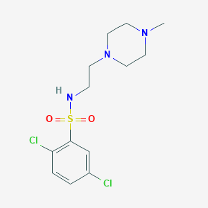 molecular formula C13H19Cl2N3O2S B4446384 2,5-dichloro-N-[2-(4-methyl-1-piperazinyl)ethyl]benzenesulfonamide 