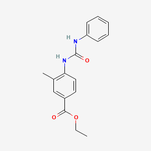 molecular formula C17H18N2O3 B4446391 ethyl 4-[(anilinocarbonyl)amino]-3-methylbenzoate 