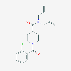 molecular formula C19H23ClN2O2 B4446399 N,N-diallyl-1-(2-chlorobenzoyl)-4-piperidinecarboxamide 
