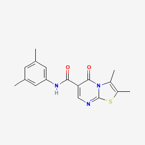 molecular formula C17H17N3O2S B4446416 N-(3,5-dimethylphenyl)-2,3-dimethyl-5-oxo-5H-[1,3]thiazolo[3,2-a]pyrimidine-6-carboxamide 