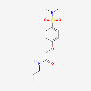 molecular formula C13H20N2O4S B4446419 2-{4-[(dimethylamino)sulfonyl]phenoxy}-N-propylacetamide 