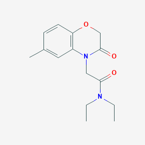 molecular formula C15H20N2O3 B4446465 N,N-diethyl-2-(6-methyl-3-oxo-2,3-dihydro-4H-1,4-benzoxazin-4-yl)acetamide 
