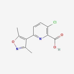 molecular formula C11H9ClN2O3 B4446473 3-chloro-6-(3,5-dimethyl-4-isoxazolyl)-2-pyridinecarboxylic acid 