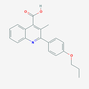 molecular formula C20H19NO3 B444648 3-Methyl-2-(4-propoxyphenyl)quinoline-4-carboxylic acid 
