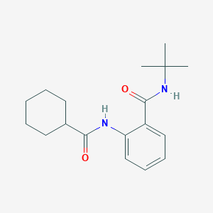 molecular formula C18H26N2O2 B4446489 N-(tert-butyl)-2-[(cyclohexylcarbonyl)amino]benzamide 