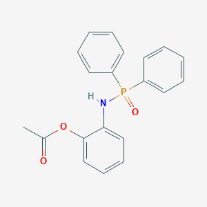 2-[(Diphenylphosphoryl)amino]phenyl acetate