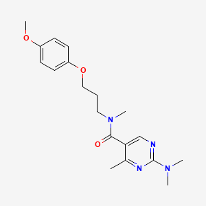 molecular formula C19H26N4O3 B4446530 2-(dimethylamino)-N-[3-(4-methoxyphenoxy)propyl]-N,4-dimethylpyrimidine-5-carboxamide 