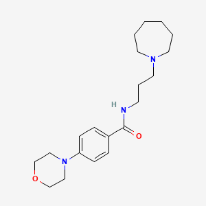 molecular formula C20H31N3O2 B4446539 N-[3-(1-azepanyl)propyl]-4-(4-morpholinyl)benzamide 