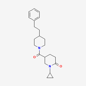 1-cyclopropyl-5-{[4-(2-phenylethyl)-1-piperidinyl]carbonyl}-2-piperidinone