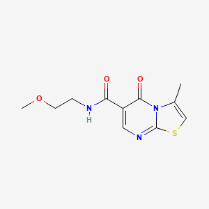 molecular formula C11H13N3O3S B4446562 N-(2-methoxyethyl)-3-methyl-5-oxo-5H-[1,3]thiazolo[3,2-a]pyrimidine-6-carboxamide 