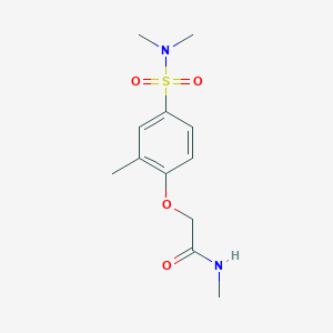 molecular formula C12H18N2O4S B4446573 2-{4-[(dimethylamino)sulfonyl]-2-methylphenoxy}-N-methylacetamide 