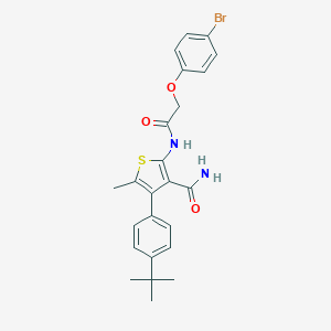 molecular formula C24H25BrN2O3S B444658 2-{[(4-Bromophenoxy)acetyl]amino}-4-(4-tert-butylphenyl)-5-methyl-3-thiophenecarboxamide 