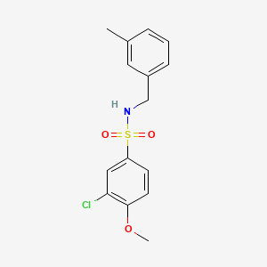 molecular formula C15H16ClNO3S B4446600 3-chloro-4-methoxy-N-(3-methylbenzyl)benzenesulfonamide 