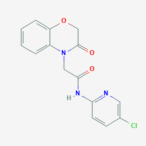 molecular formula C15H12ClN3O3 B4446618 N-(5-chloro-2-pyridinyl)-2-(3-oxo-2,3-dihydro-4H-1,4-benzoxazin-4-yl)acetamide 