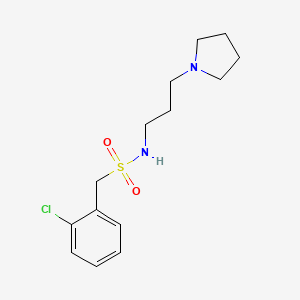molecular formula C14H21ClN2O2S B4446628 1-(2-chlorophenyl)-N-[3-(1-pyrrolidinyl)propyl]methanesulfonamide 