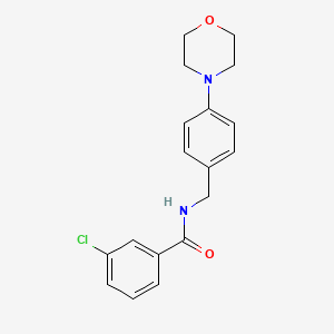 molecular formula C18H19ClN2O2 B4446635 3-chloro-N-[4-(4-morpholinyl)benzyl]benzamide 