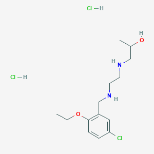 molecular formula C14H25Cl3N2O2 B4446652 1-({2-[(5-chloro-2-ethoxybenzyl)amino]ethyl}amino)propan-2-ol dihydrochloride 