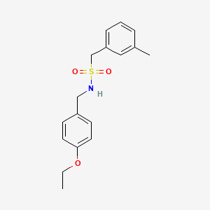 molecular formula C17H21NO3S B4446653 N-(4-ethoxybenzyl)-1-(3-methylphenyl)methanesulfonamide 