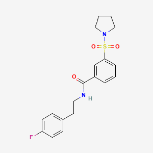 molecular formula C19H21FN2O3S B4446669 N-[2-(4-fluorophenyl)ethyl]-3-(1-pyrrolidinylsulfonyl)benzamide 