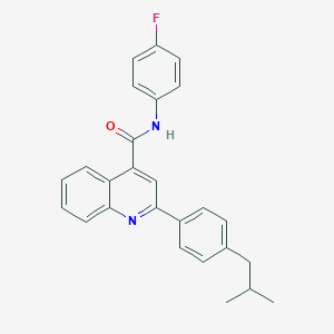 N-(4-fluorophenyl)-2-[4-(2-methylpropyl)phenyl]quinoline-4-carboxamide