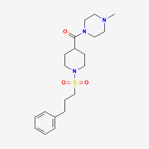 molecular formula C20H31N3O3S B4446699 1-methyl-4-({1-[(3-phenylpropyl)sulfonyl]-4-piperidinyl}carbonyl)piperazine 