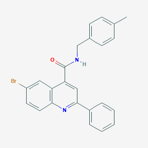 molecular formula C24H19BrN2O B444672 6-bromo-N-(4-methylbenzyl)-2-phenyl-4-quinolinecarboxamide 